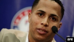 El jugador de béisbol cubano Leonys Martín.