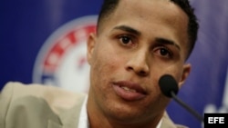 El jugador de béisbol cubano Leonys Martín.