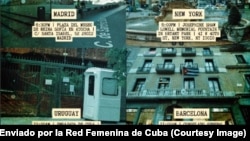 Cartel de la manifestación internacional del 8 de marzo por las presas políticas en Cuba.