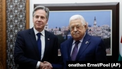 El Secretario de Estado de EEUU, Antony Blinken, se reúne con el presidente de la Autoridad Palestina, Mahmoud Abbas.