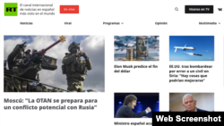 La propaganda del Kremlin se disemina en Latinoamérica desde portales en español como Actualidad RT (Russia Today).