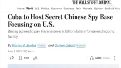 Info Martí | Cuba y China habrían llegado a acuerdo para instalar base de espionaje en la Isla, según WSJ Info Martí | Cuba y China habrían llegado a acuerdo para instalar base de espionaje en la Isla, según WSJ