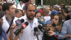 Trabajadores de la salud protestan en las calles venezolanas por déficit de medicamentos Trabajadores de la salud protestan en las calles venezolanas por déficit de medicamentos