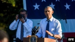 El presidente de EEUU, Barack Obama, en el Jardín Sur de la Casa Blanca en Washington.
