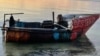 Balsa en la que se transportaban migrantes cubanos para llegar a suelo estadounidense.