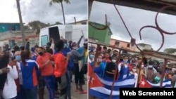 Turba pro castrista hace "acto de repudio" a periodista Iliana Hernández frente a su vivienda.