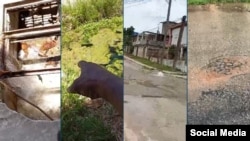 Salideros en calles de La Habana. (Captura de videos en Facebook)