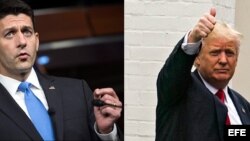 Paul Ryan y Donald Trump.