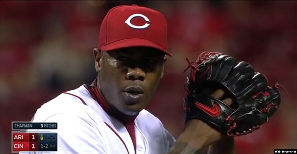 El lanzador zurdo Aroldis Chapman (Holguín, 1988) tiene una efectividad de 1.73 y ha salvado 17 juegos con 62 ponches. Presenta 3 victorias e igual número de derrotas esta temporada. Su promedio de carreras limpias permitidas, de por vida, es de 2.24 en 289 entradas con 492 ponches.  