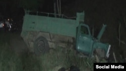 Camión accidentado en Pinar del Río.