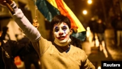 Protestas contra Evo morales en La Paz, Bolivia.