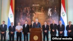 El presidente de Paraguay Mario Abdo se dirige a la nación para anunciar la ruptura de relaciones diplomáticas con Venezuela.