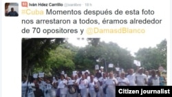 Antes del arresto / reporta cuba / foto Iván Hernández.