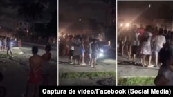 Protesta en Santa Felicia, Mariano, La Habana, el martes 7 de octubre de 2025.