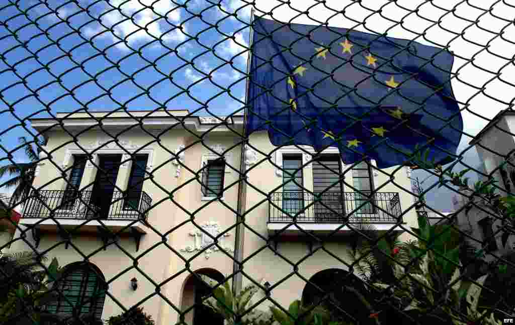 Sede de la Unión Europea en La Habana, ubicada en el barrio residencial de Miramar.