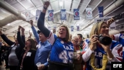 Simpatizantes del candidato presidencial estadounidense por el partido Republicano Ted Cruz