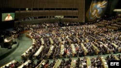 Vista General de la Asamblea General durante discurso del papa Francisco.