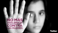 Imagen de campaña de no más violencia contra las mujeres.