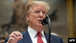 El presidente Donald Trump durante un evento en la Casa Blanca.