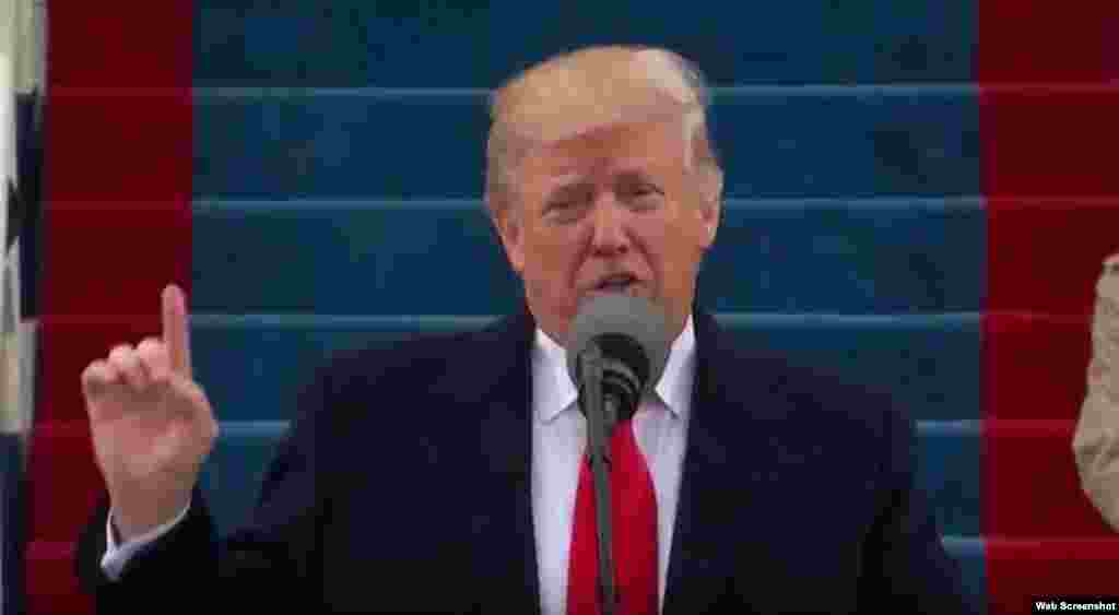 "Reforzaremos viejas alianzas y formaremos otras nuevas, y uniremos el mundo civilizado contra el terrorismo islámico radical, que erradicaremos completamente de la faz de la Tierra": Donald J. Trump, tras prestar juramento como 45to presidente de EEUU.