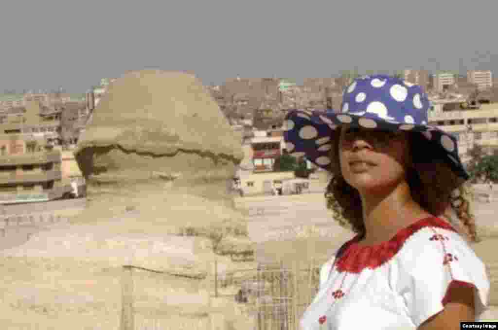 Niurka Seyfert Fernández , una 'viajera trotamundos' en Egipto. Foto cortesía de NSF.
