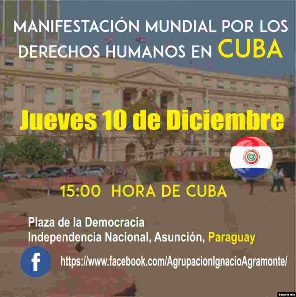 Convocatorias a manifestarse el Día de los Derechos Humanos.