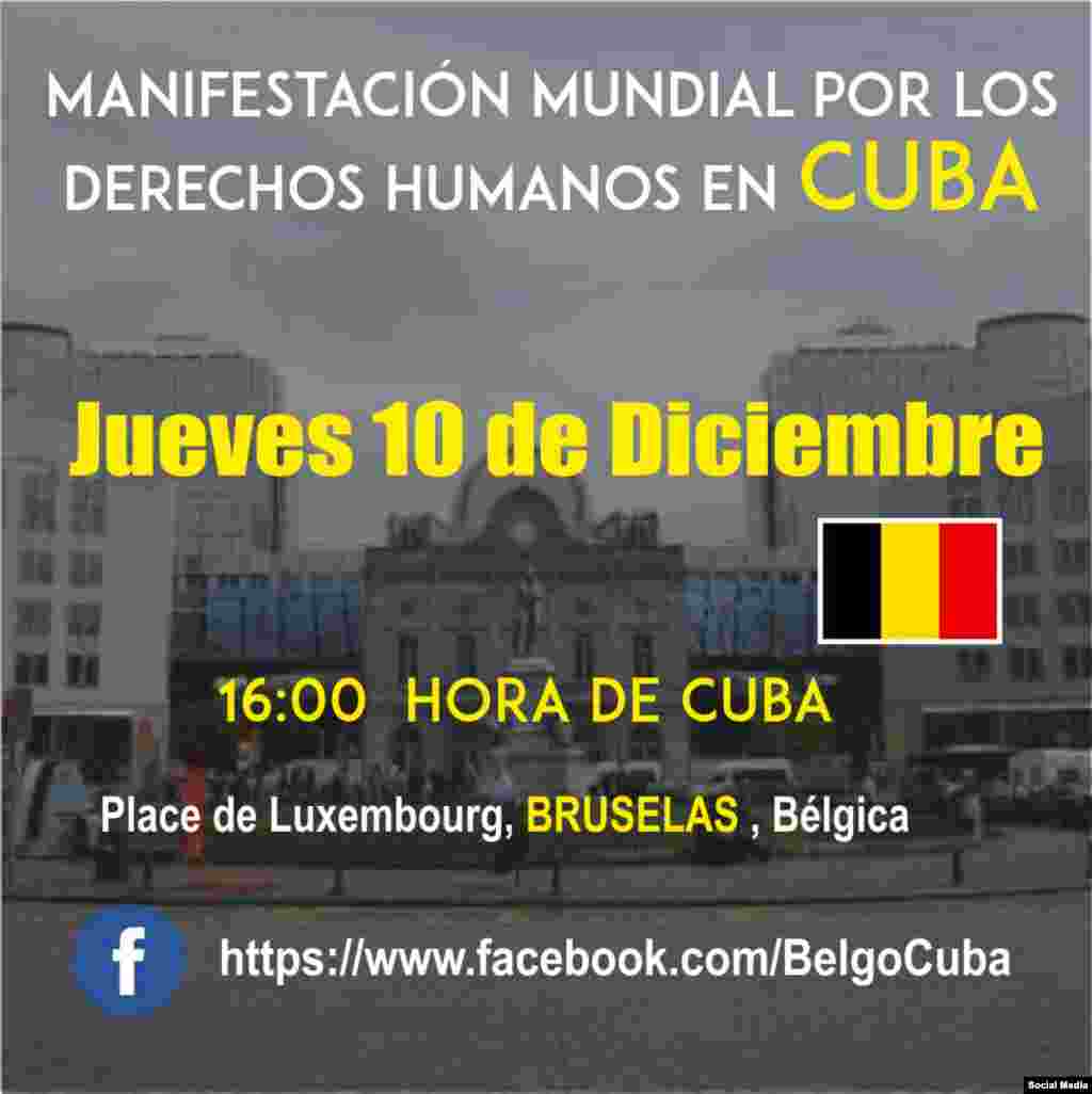 Convocatorias a manifestarse el Día de los Derechos Humanos.