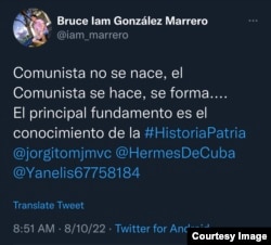 Las cuentas en redes sociales de Bruce Iam González Marrero estaban repletas de propaganda antes de emigrar a EEUU.