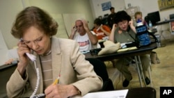 La ex primera dama de EEUU Rosalynn Carter. (AP/Laura Rauch, File)