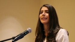 Berenice Quezada hace un discurso durante la presentación de su candidatura a vicepresidenta de Nicaragua. REUTERS/Maynor Valenzuela