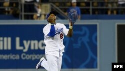 El jugador de los Dodgers de Los Ángeles Yasiel Puig.