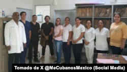 Personal cubano en la Brigada Médica de Morelos, México, en marzo de 2025.