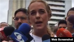 Lilian Tintori, esposa del líder opositor encarcelado Leopoldo López.