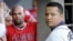 Albert Pujols (izq.) y Miguel Cabrera. 